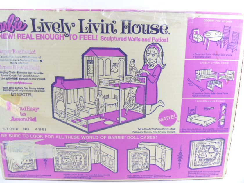 Vintage Mattel Barbie Lively Livin Doll House In Original Box  
