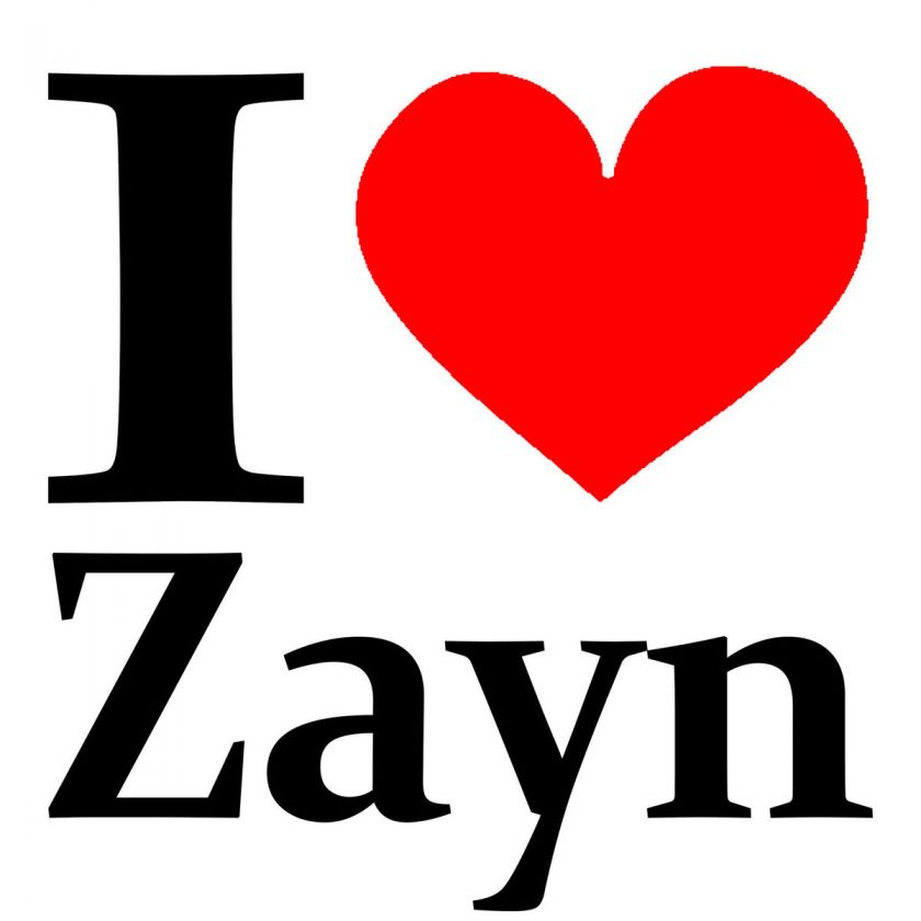 NEW Screen Printed TShirt I Heart Zayn Malik One Direction S 3XL Free 