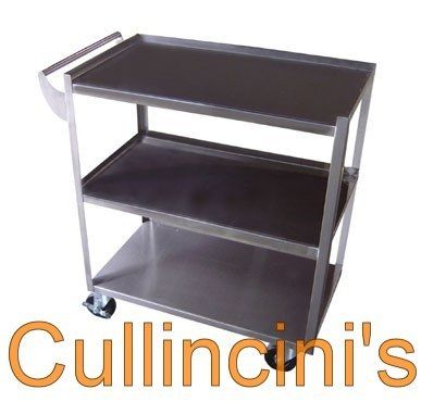 Stainless Steel Bus Cart 3 tier with casters assembled  