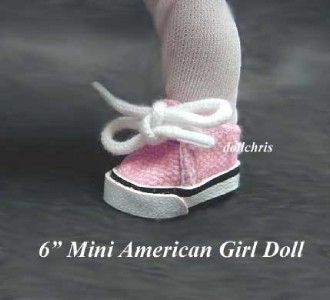 Tennis Shoes for 6Mini American Girl Doll Julie Riley PINK Sneakers 