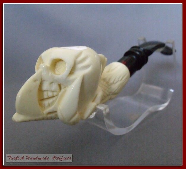 SKULL IN EAGLE CLAW Meerschaum Smoking Pipe Pipes 128  