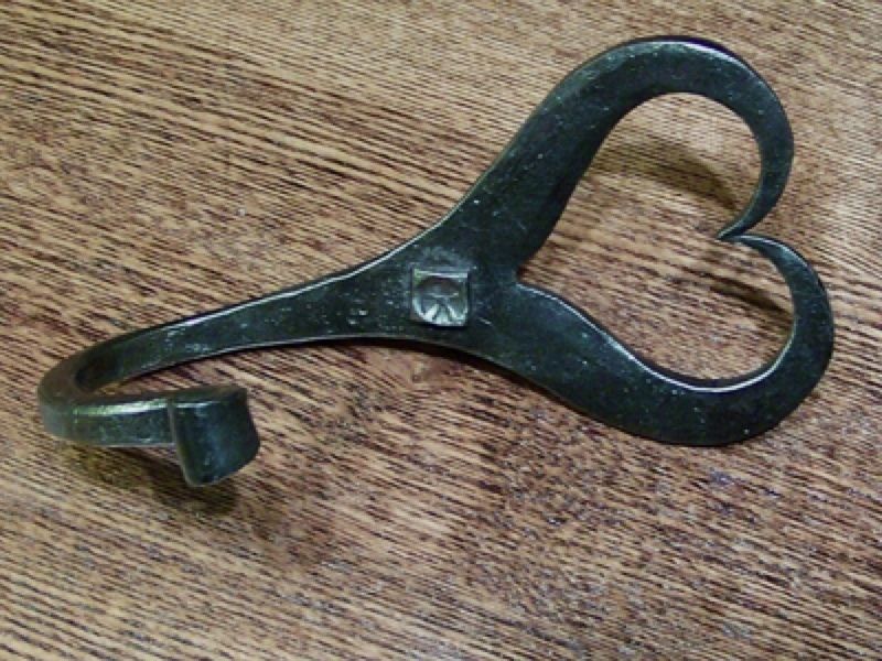   Antique hand Towel hanger Hook handmade by blacksmith country Heart