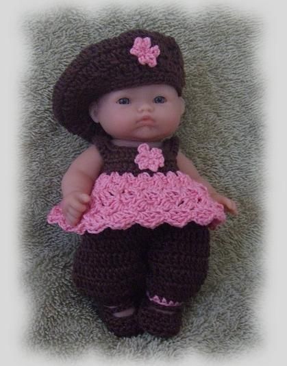 Crochet PATTERN for 5 Berenguer Pretty Baby Romper  