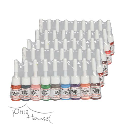 New and High Quality Tattoo Supply 54 Color Ink 5ml/bottle Pigment 