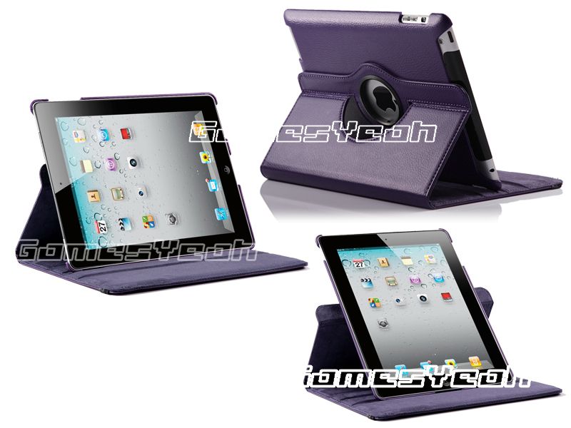 iPad 2 360 Rotating Magnetic Leather Case Smart Cover Stand Choose 