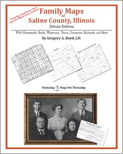 Family Maps Saline County Illinois Genealogy IL Plat  
