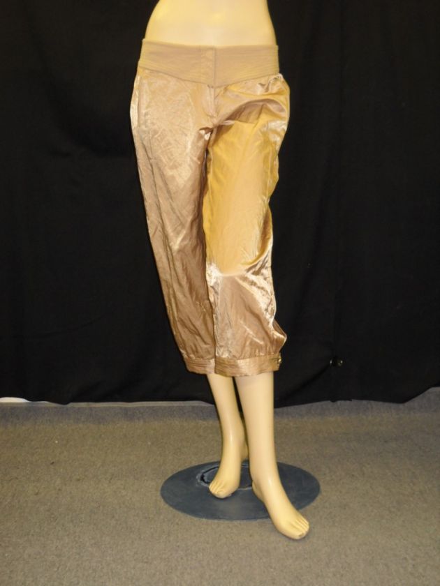 NWT TRACY REESE Raffia Cropped Satin Pants 6 $298  