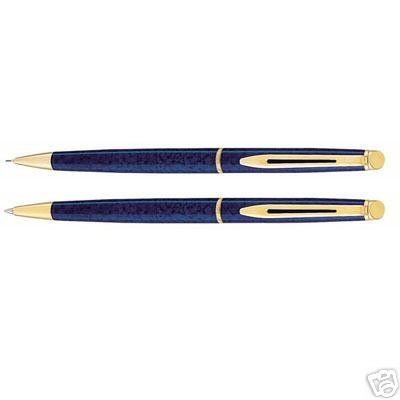 WATERMAN HEMISPHERE BLUE MARBLE PEN & PENCIL NEW IN BOX  