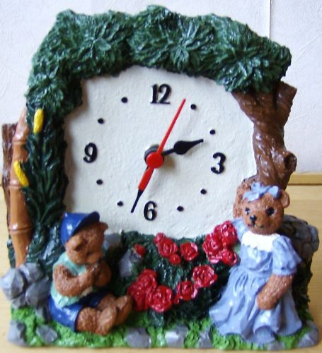 Clock   Teddy Bear Desk Clock   Ceramic  