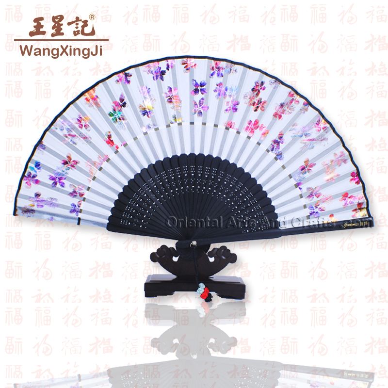 High Quality Chinese Hand Folding Fan Pocket Gift Asian Flower 